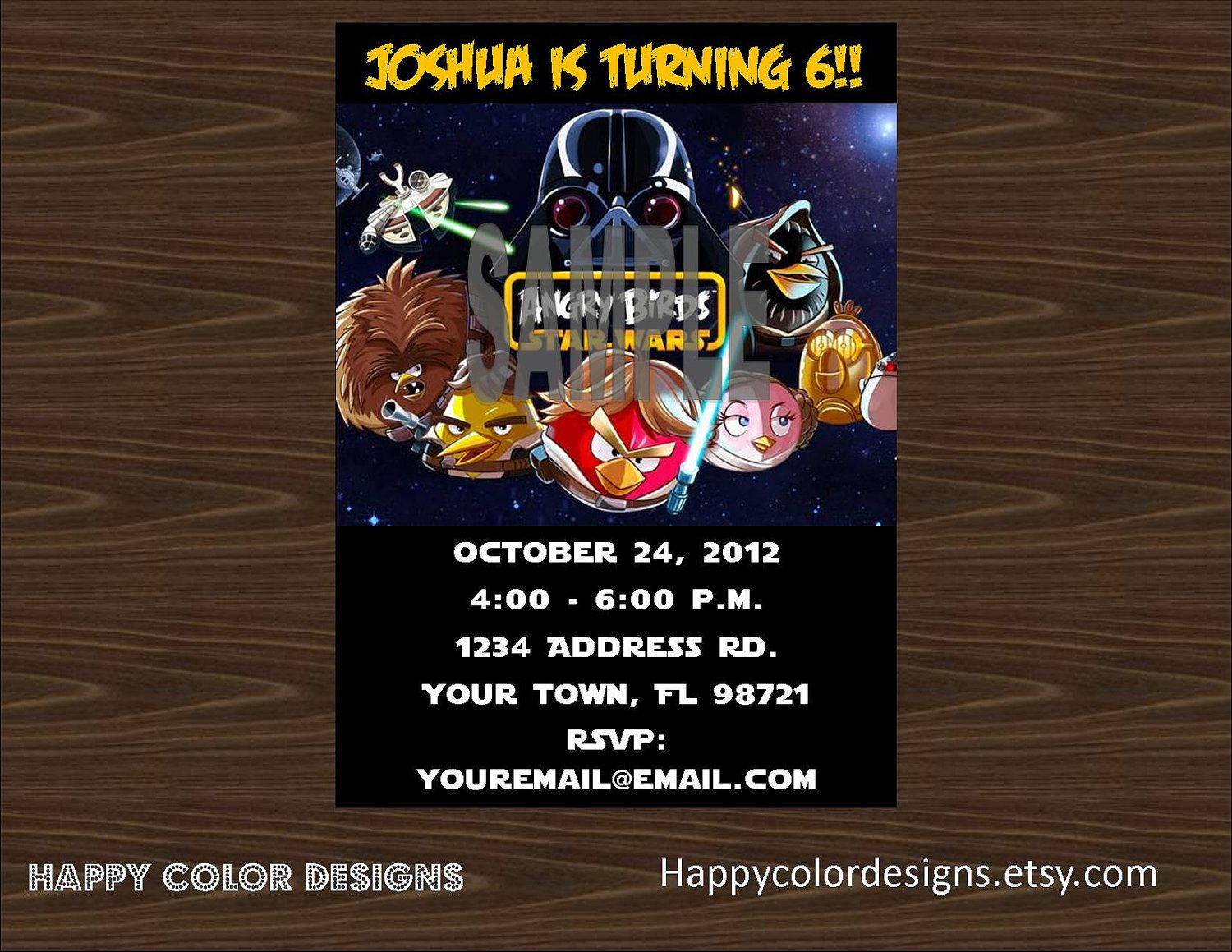 Angry Birds Star Wars Invitation Cute Party Ideas Star Wars throughout sizing 1500 X 1159