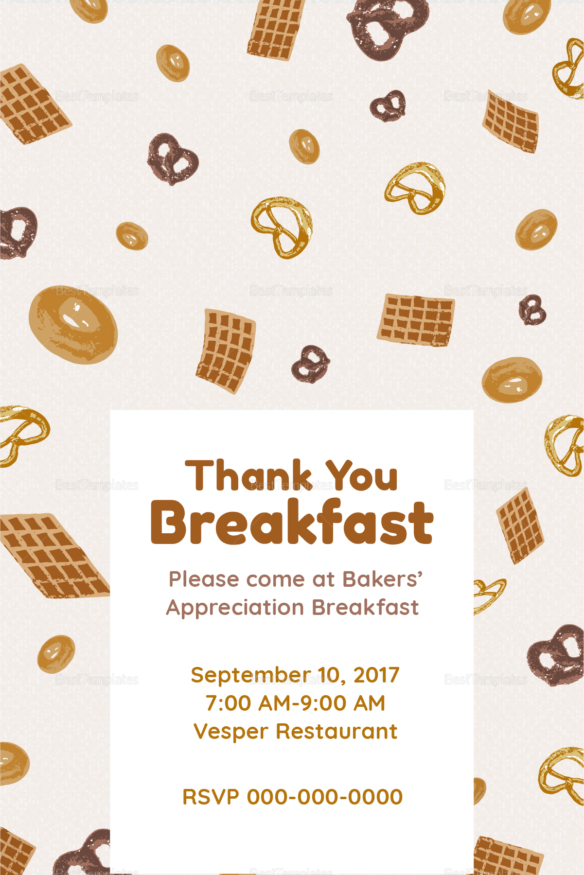 Appreciation Breakfast Invitation Design Template In Psd Word throughout size 1201 X 1800