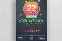 Ares Elegant Anniversary Invitation Template Cards Invites pertaining to proportions 1119 X 1200
