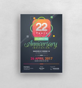 Ares Elegant Anniversary Invitation Template Cards Invites pertaining to proportions 1119 X 1200