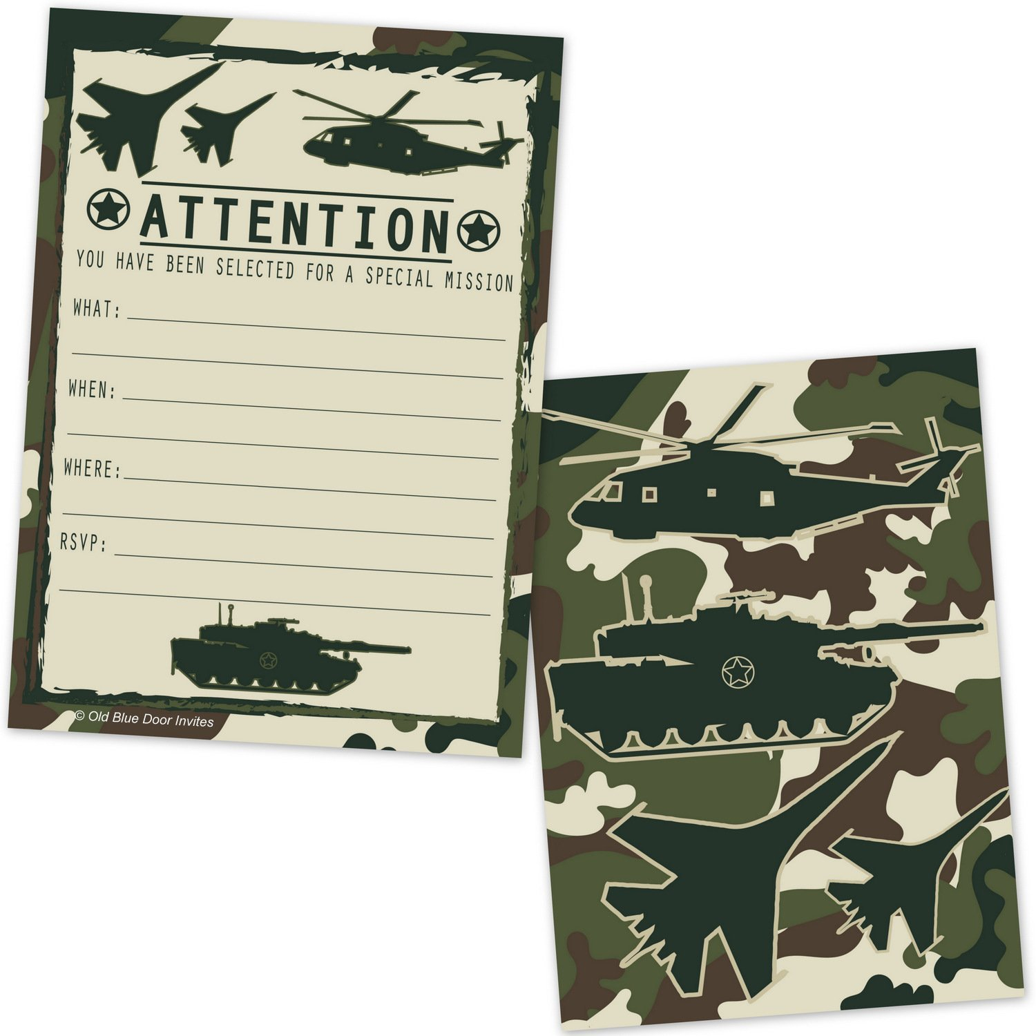 Army Birthday Party Invitation Template Free Printable Envelopes Diy for proportions 1500 X 1500
