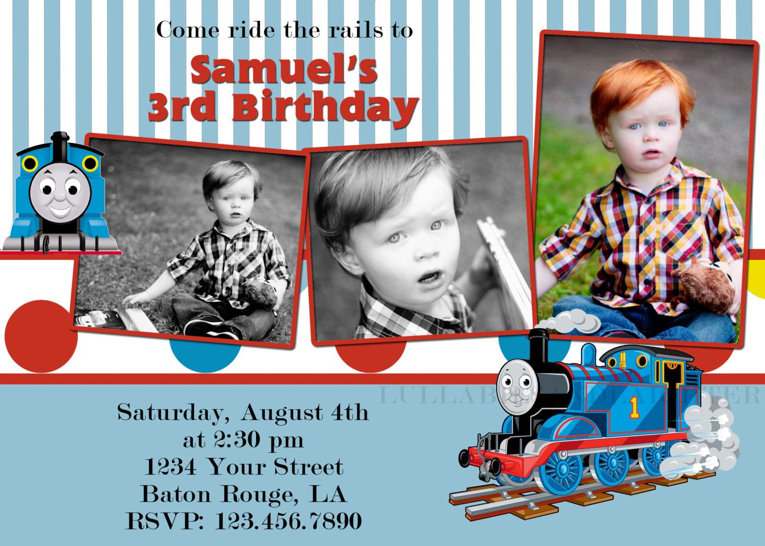 Attractive Thomas The Train Birthday Invitation Ethans within dimensions 1500 X 1071