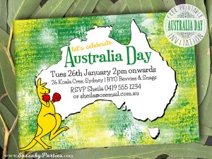 Australia Day Invitation Free Printable The Sassa Party Co intended for dimensions 1024 X 768