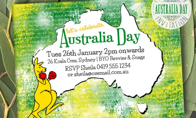 Australia Day Invitation Free Printable The Sassa Party Co intended for dimensions 1024 X 768