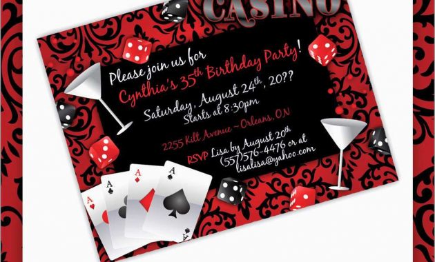 Awesome Casino Night Invitation Template Free Best Of Template for sizing 1000 X 1000