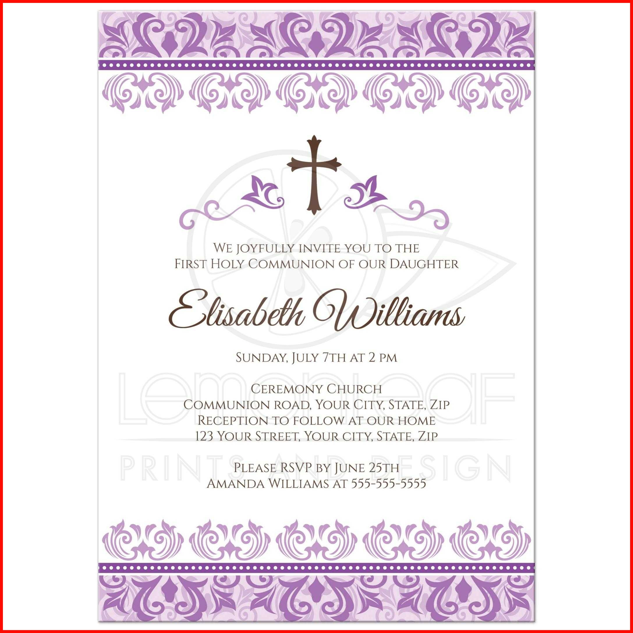 Awesome Communion Invitation Wording Photos Of Invitation Online for proportions 2175 X 2175