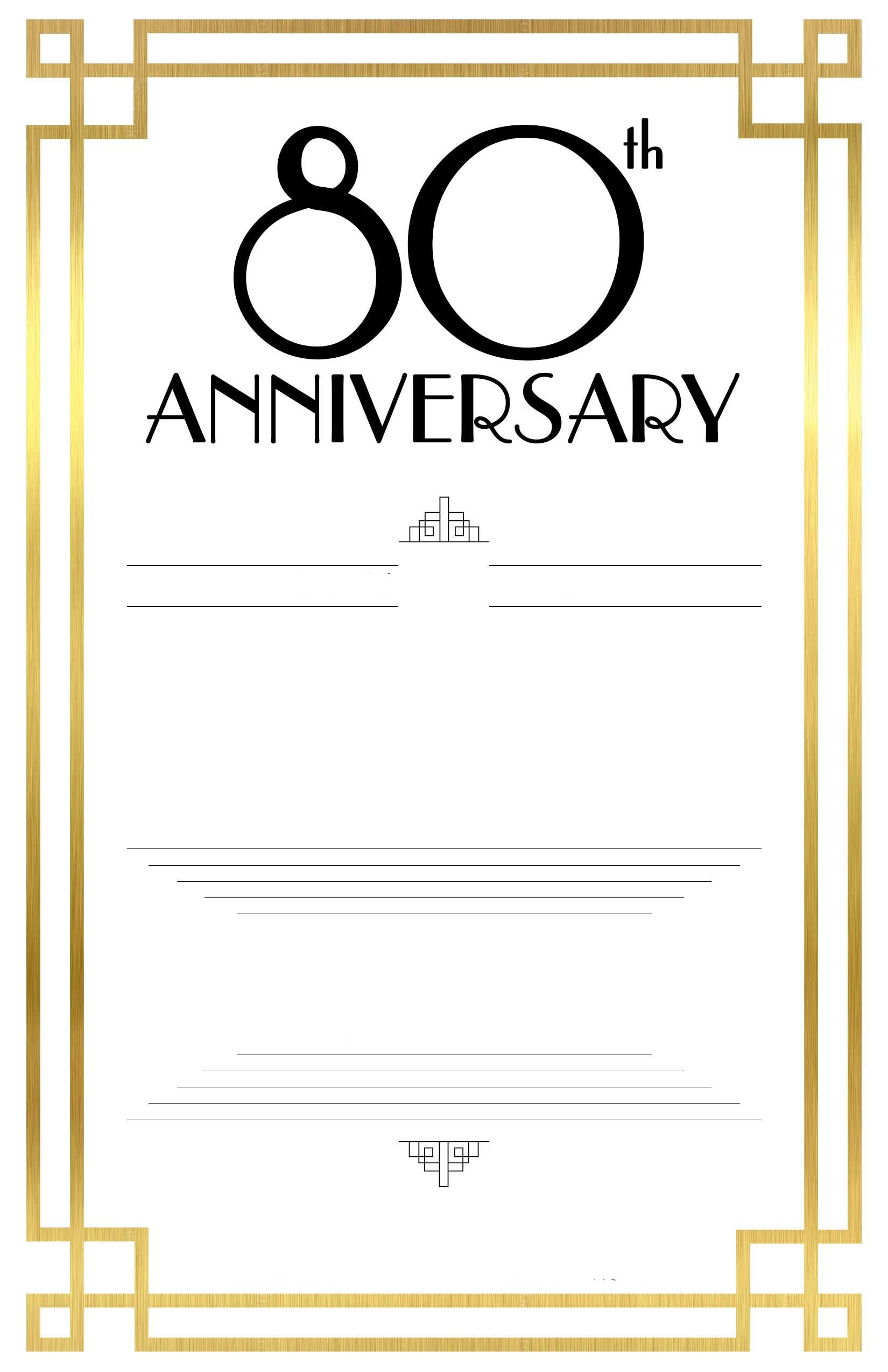 Awesome Free Printable 80 Birthday Invitations Templates Bagvania in proportions 1650 X 2550