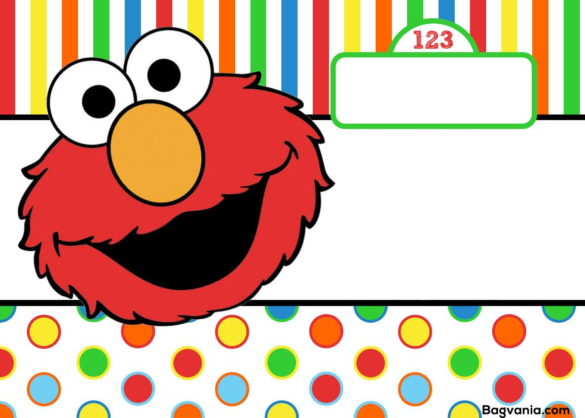 Awesome Free Printable Elmo Birthday Invitations Bagvania with regard to sizing 1154 X 825