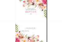 Awesome Free Template Free Printable Baptism Floral Invitation regarding sizing 1500 X 1200