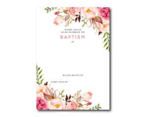 Awesome Free Template Free Printable Baptism Floral Invitation regarding sizing 1500 X 1200