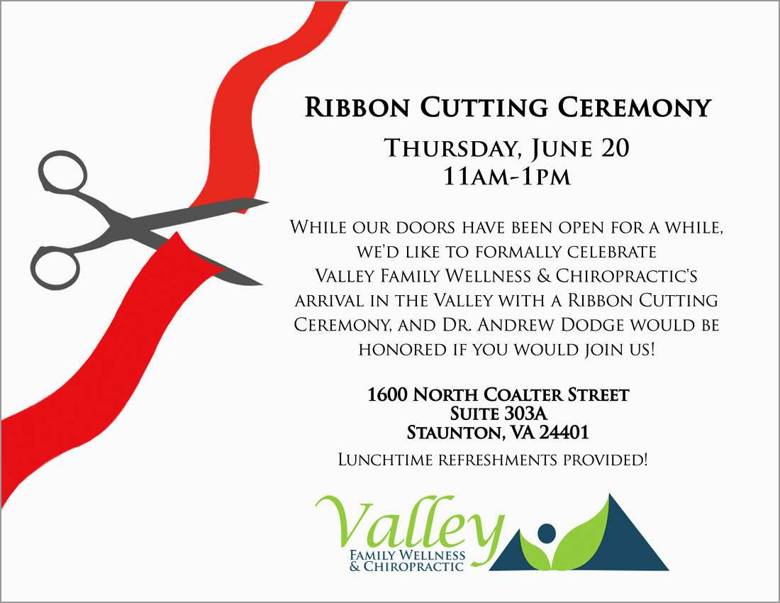 Awesome Ribbon Cutting Ceremony Invitation Template Free Best Of with regard to measurements 1100 X 850