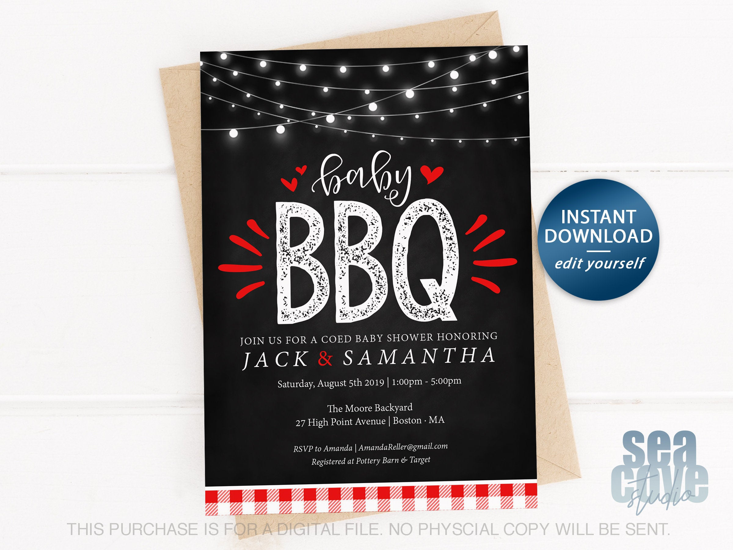 Ba Bbq Invitation Template Summer Ba Shower Ba Q Etsy with regard to sizing 2400 X 1800