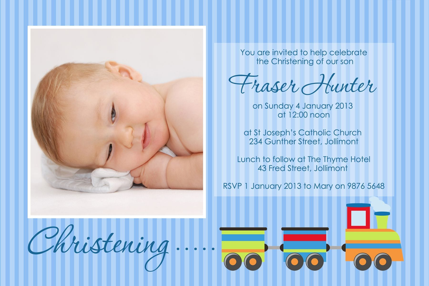 Ba Boy Christening Invitations Templates intended for size 1800 X 1200