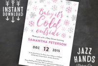 Ba Its Cold Outside Invitation Template Diy Printable Etsy for size 1500 X 1500