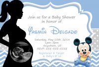 Ba Mickey Mouse Ba Shower Sonogram Invitation 899 Ba intended for measurements 2450 X 1750