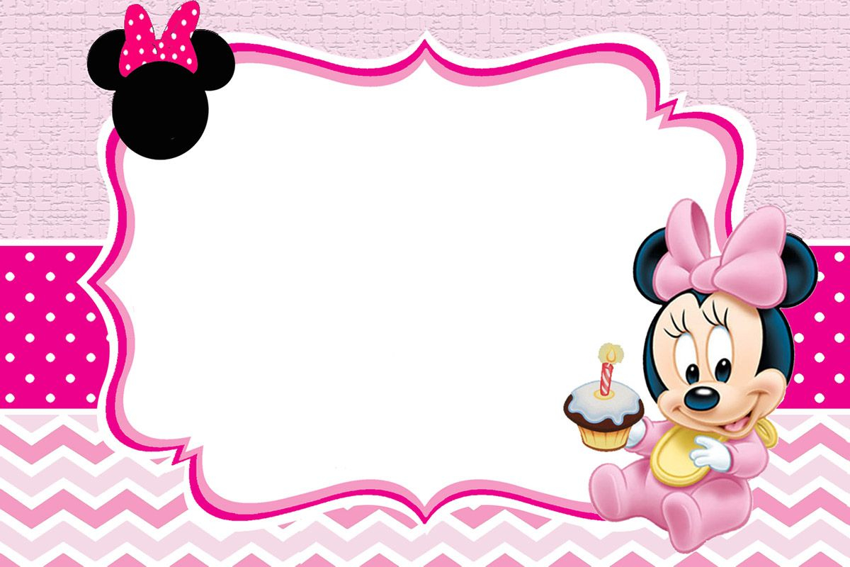 Ba Minnie Mouse Invitation Template Ba Minnie Minnie Mouse with size 1200 X 800