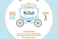 Ba Shower Boy Vector Invitation Card Design With Prince Carriage inside proportions 1300 X 1390