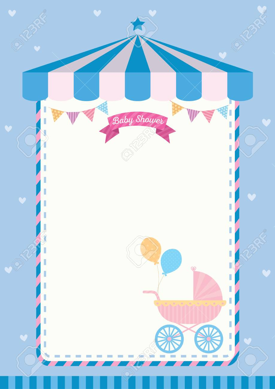 Ba Shower Invitation Cute Template Card For New Born Design within size 918 X 1300