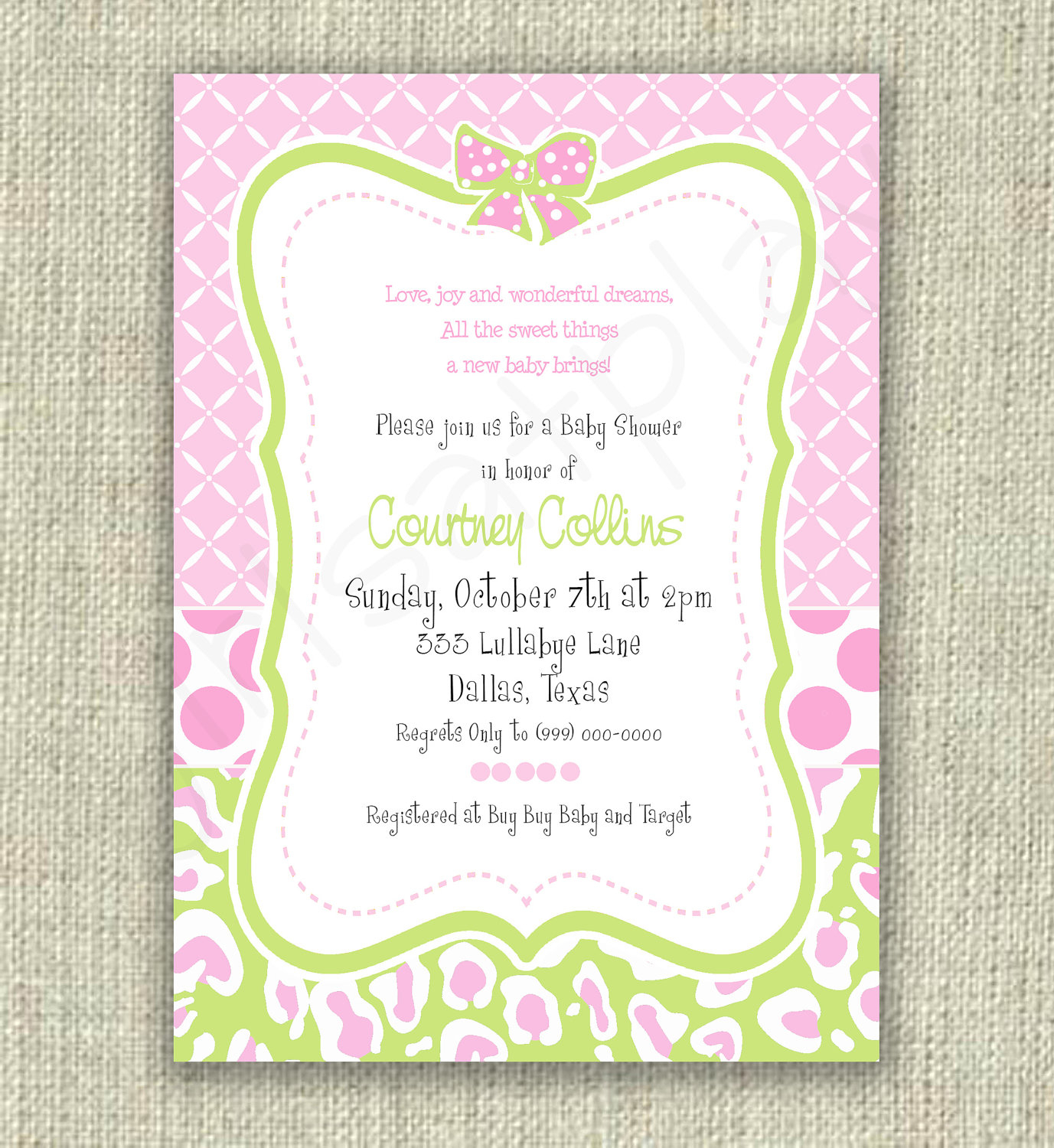 Ba Shower Invitations Wording Samples In Spanish regarding measurements 1377 X 1500