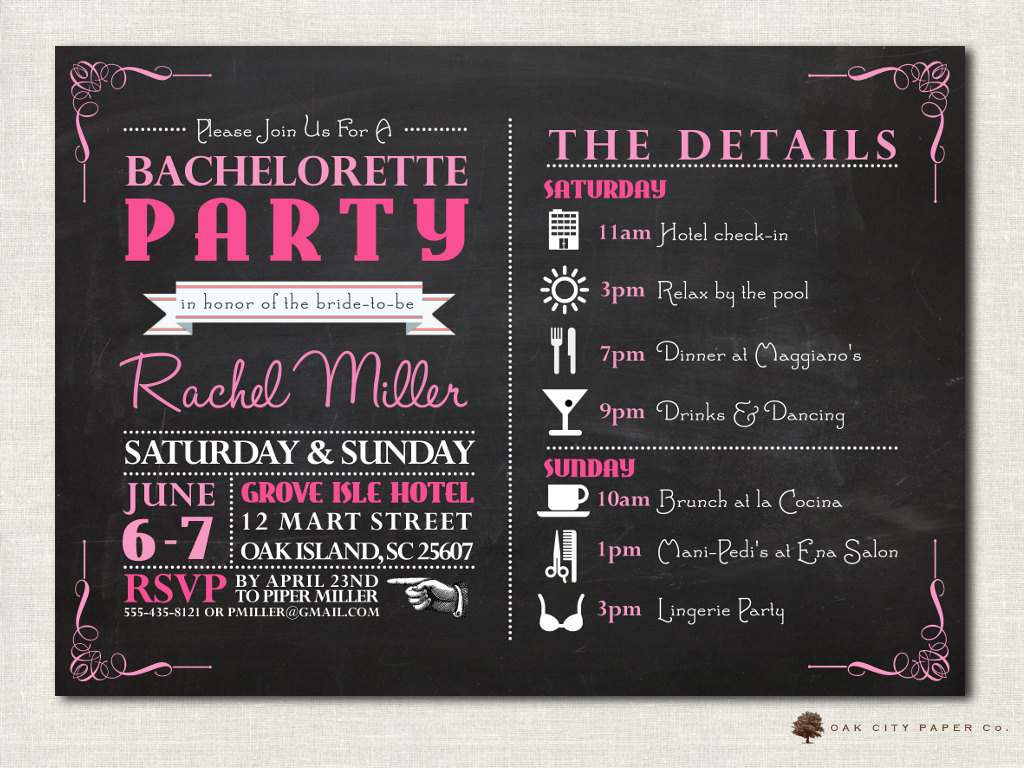 Bachelorette Invitation Bachelorette Party Invitation Etsy for sizing 1024 X 768