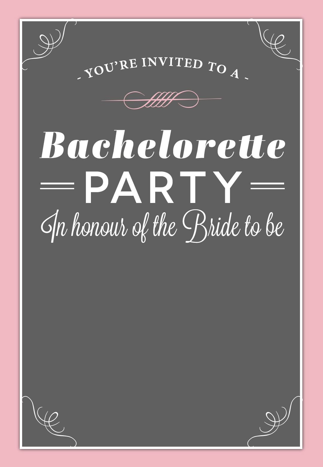 Bachelorette Party Invitation Free Printable Free Bachelorette in dimensions 1080 X 1560