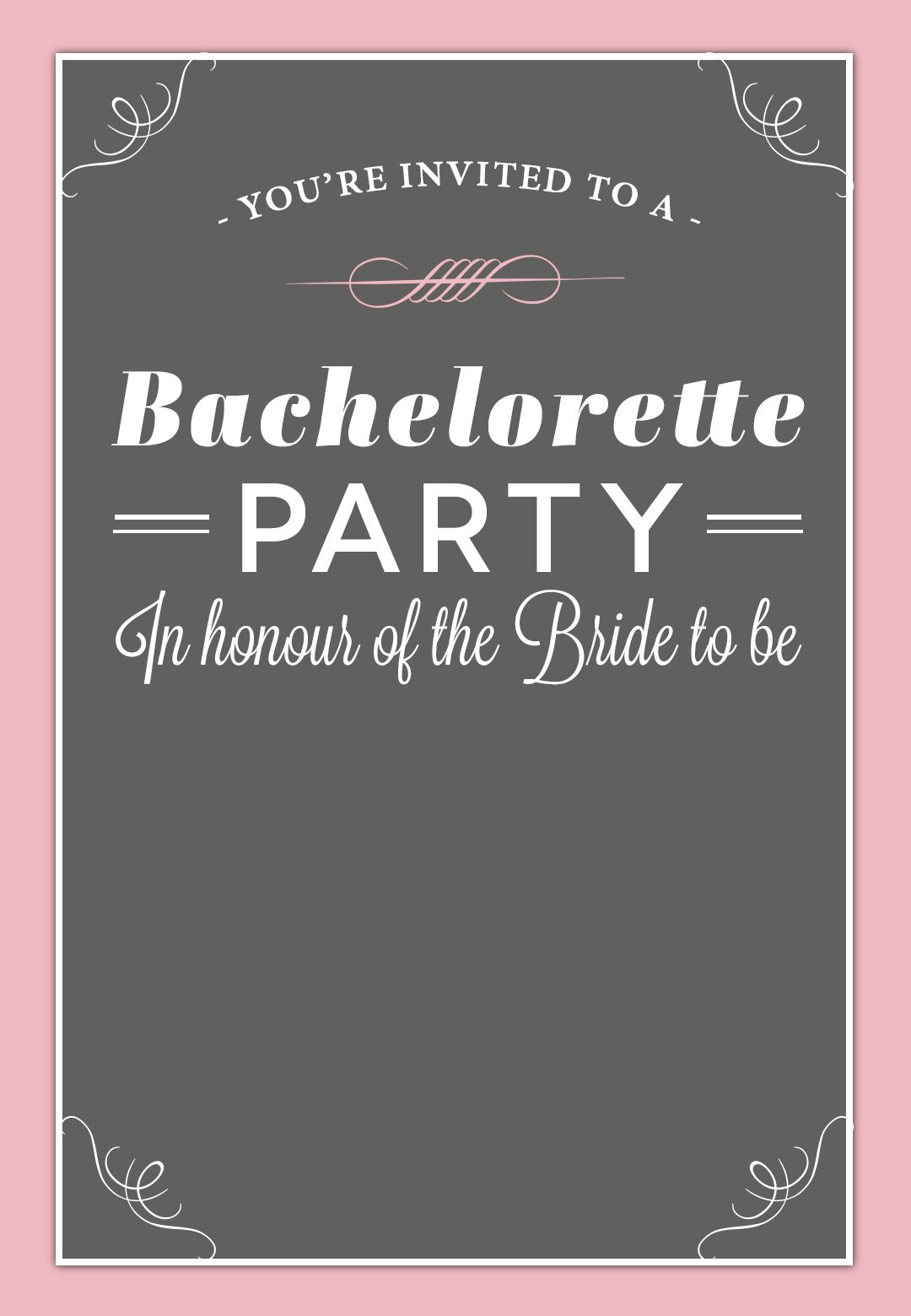 Bachelorette Party Invitation Free Printable Free Bachelorette in size 1080 X 1560