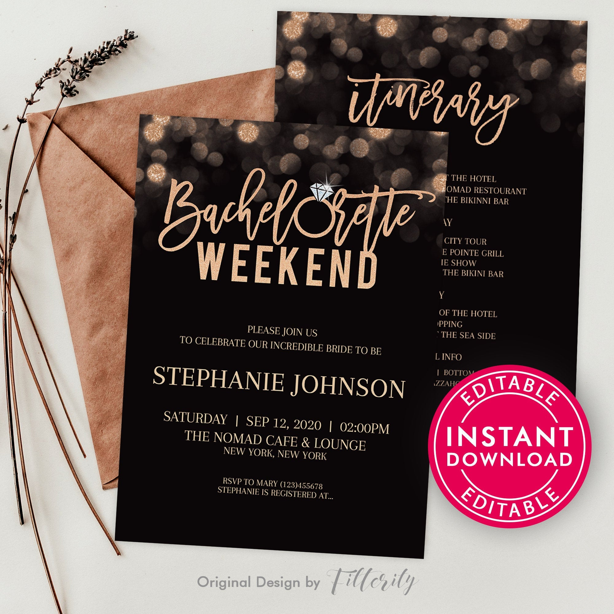 Bachelorette Party Invitations Bachelorette Party Invitations Etsy in proportions 2000 X 2000