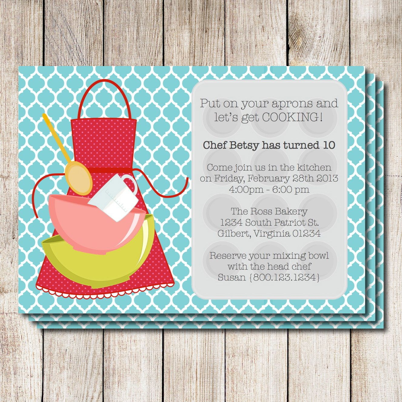 Baking Party Invitation Templates Yahoo Image Search Results regarding proportions 1327 X 1327