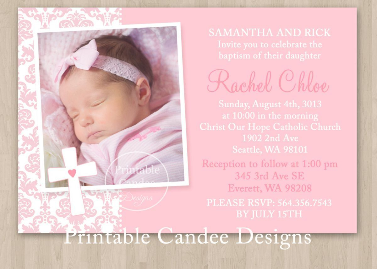 Baptism Invitation Template Editable Things I Love Christening pertaining to size 1200 X 857