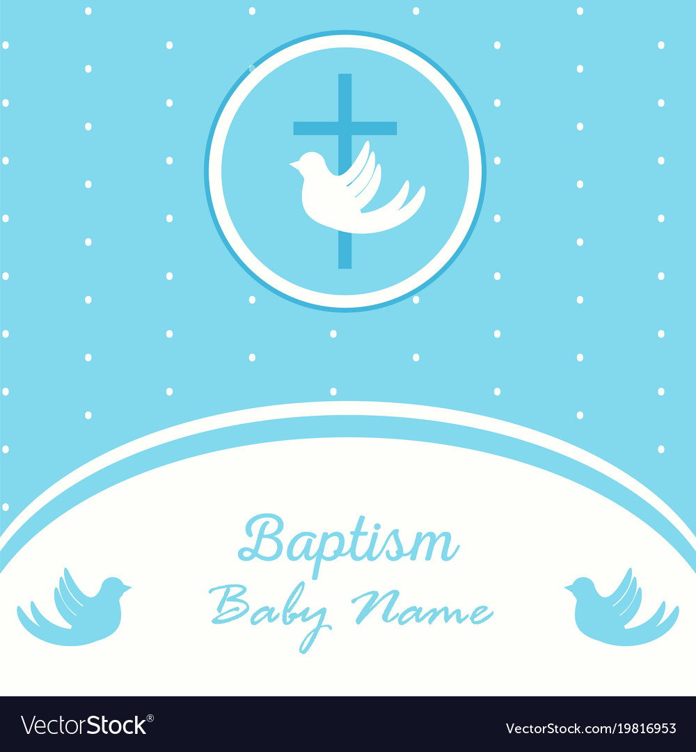 Baptism Invitation Template Royalty Free Vector Image inside size 1000 X 1080