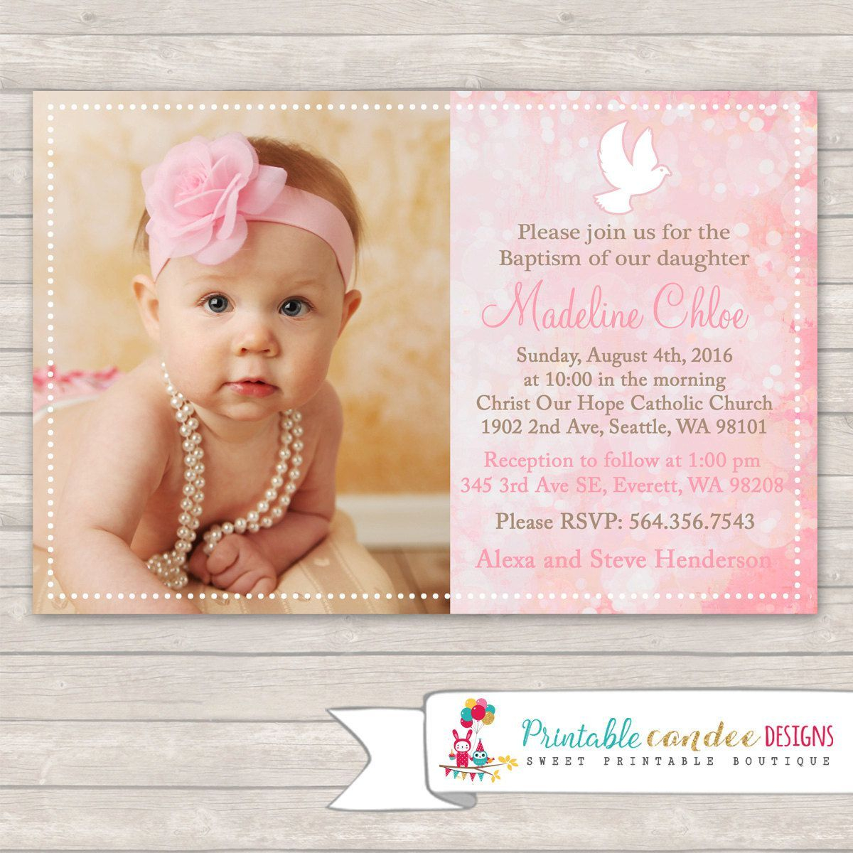 Baptism Invite Template Baptism Invitations Christening throughout size 1200 X 1200