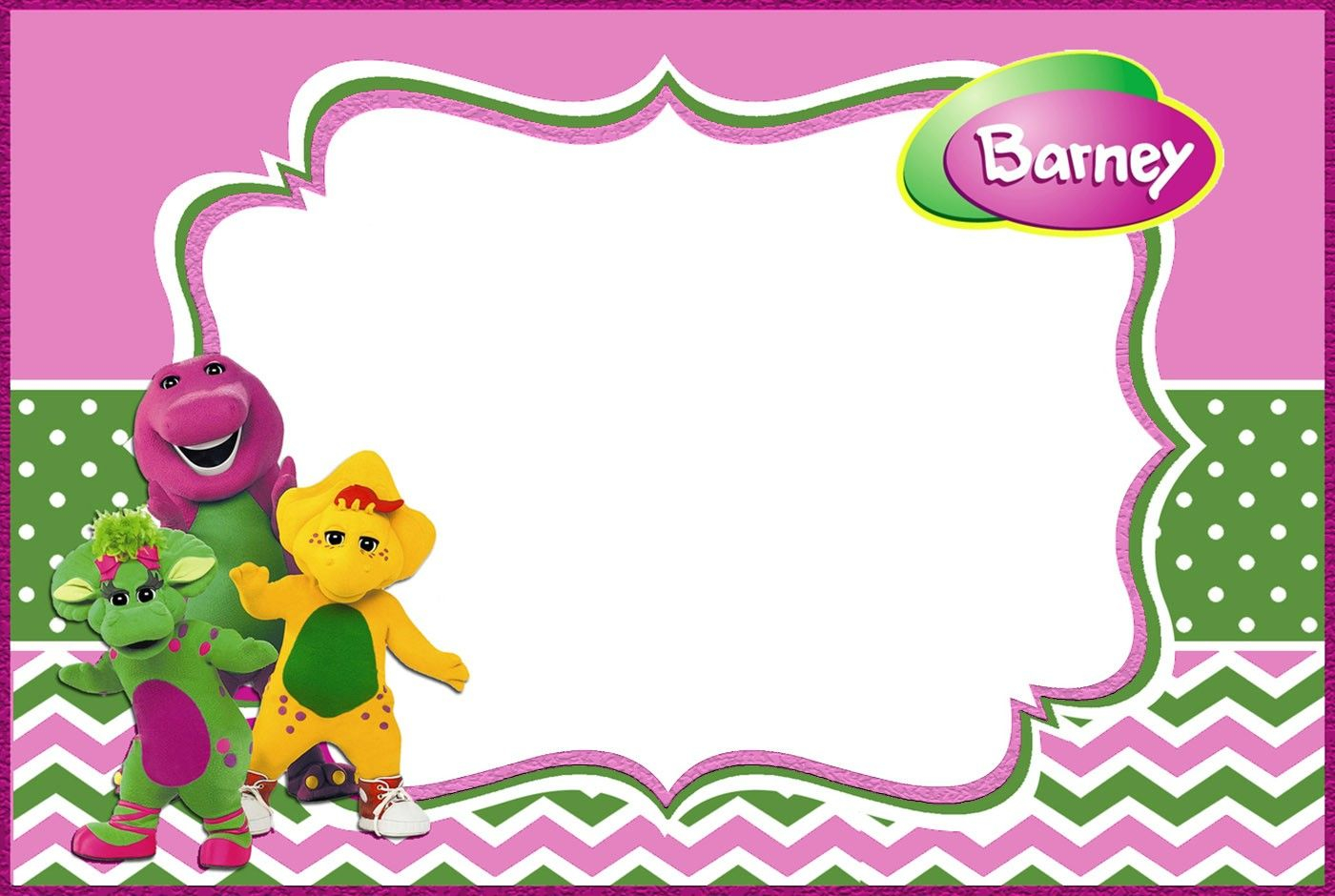 Barnie And Friends Free Printable Invitation Coolest Invitation in proportions 1400 X 940