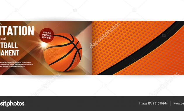 Basketball Tournament Invitation Template Sample Text Separate Layer with regard to sizing 1600 X 740