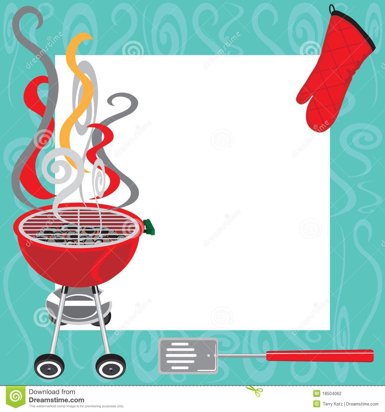 Bbq Party Invitation Stock Vector Illustration Of Flames 18504062 in size 1300 X 1390