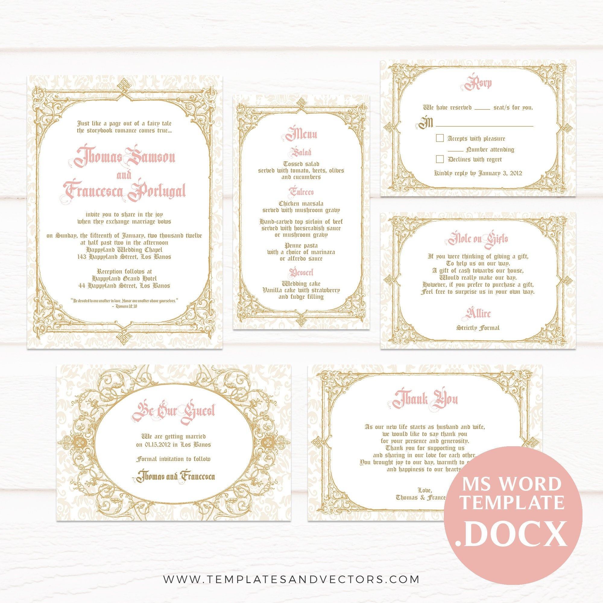 Be Our Guest Royal Wedding Invitation Template Printable Etsy with size 2000 X 2000