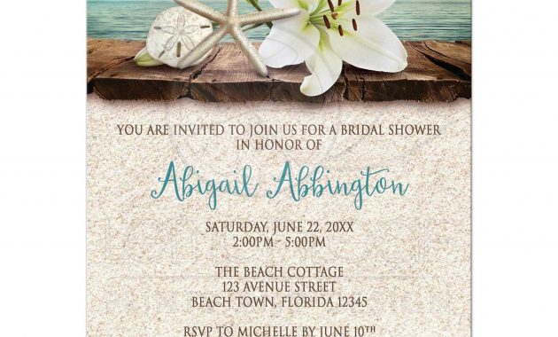 Beach Theme Bridal Shower Invitations For Your Extraordinary Bridal inside sizing 2175 X 2175