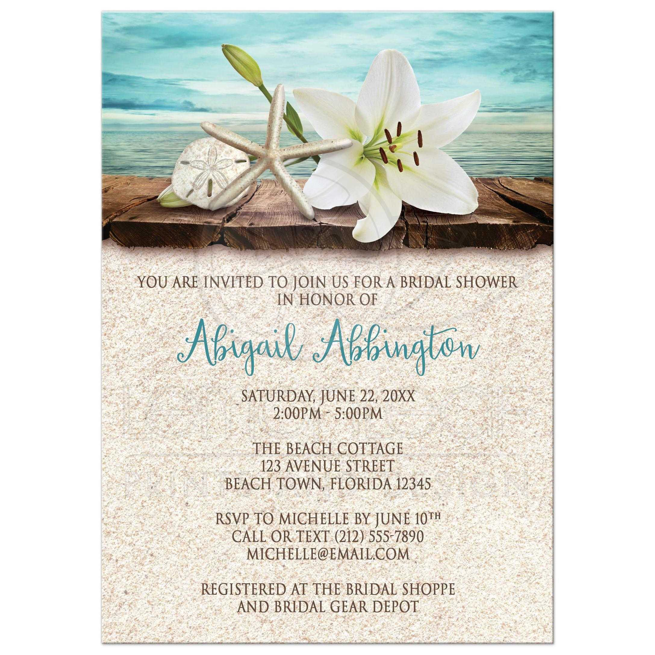 Beach Theme Bridal Shower Invitations For Your Extraordinary Bridal inside sizing 2175 X 2175