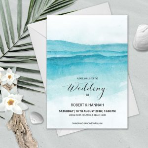 Beach Wedding Invitation Template Instant Download Editable inside size 3000 X 3000