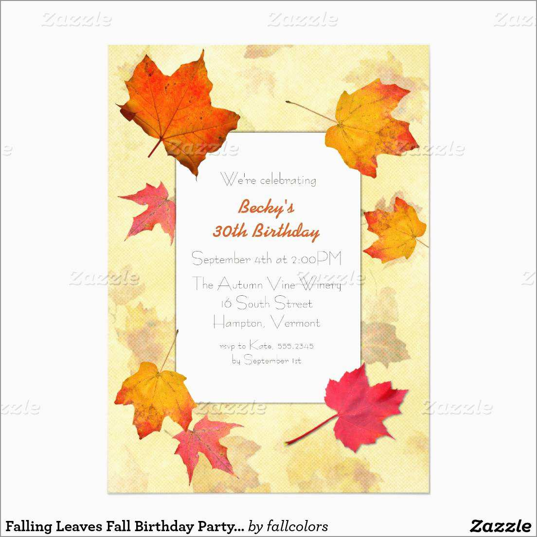 Beautiful Fall Invitation Templates Free Best Of Template intended for proportions 1104 X 1104