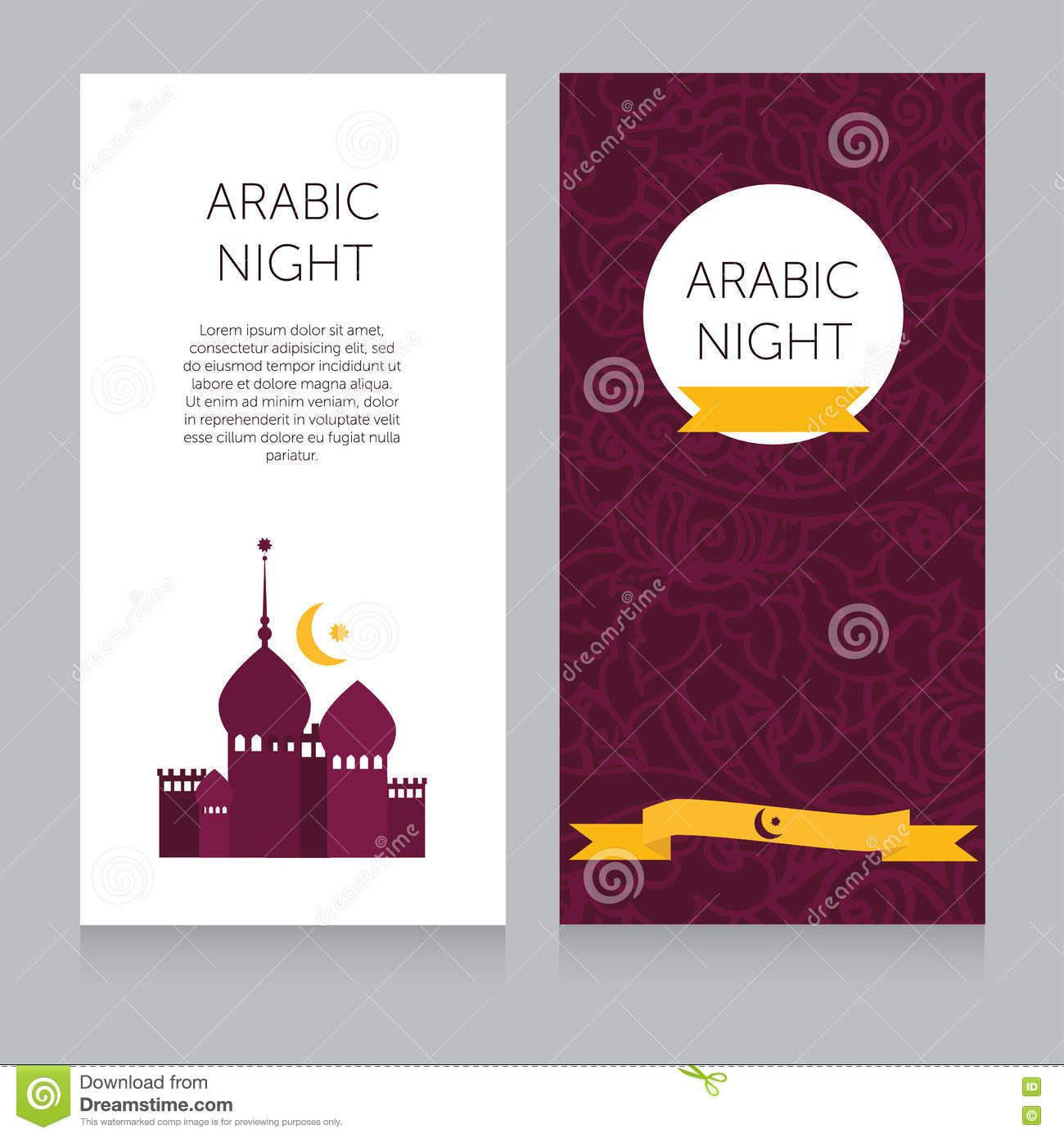 Beautiful Invitation Template For Arabian Night Party Stock Vector throughout sizing 1300 X 1390