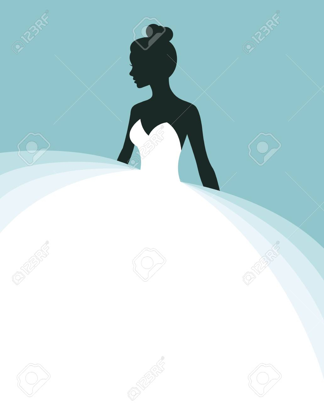 Beautiful Woman In A Wedding Dress Invitation Or Flyer Template with regard to sizing 1031 X 1300