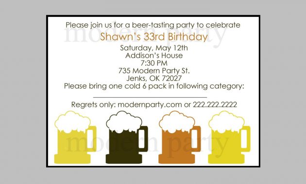 Beer Party Invitation Wording Diy Printable Beer Tasting Party for dimensions 1500 X 1200