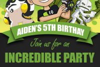 Ben 10 Birthday Invitation Party Invite Custom Digital Printable throughout size 1000 X 1400