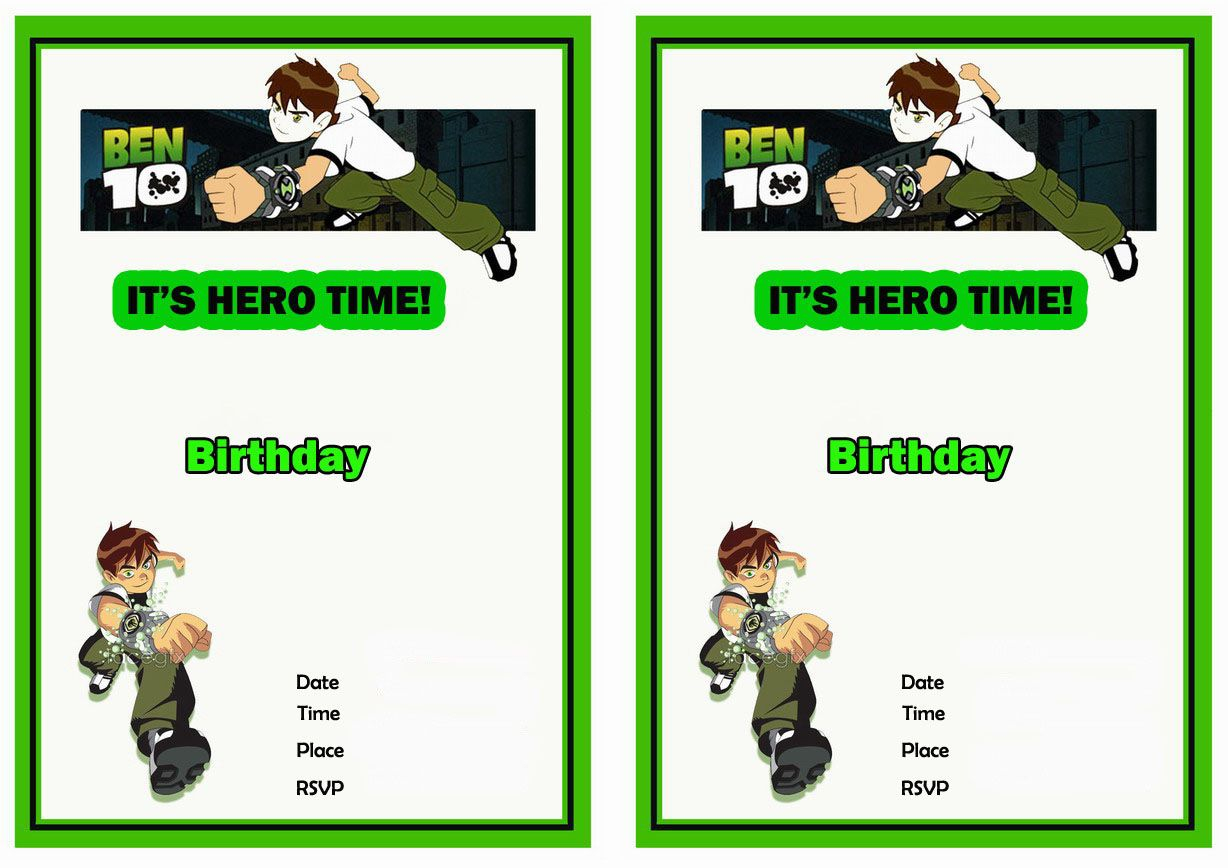 Ben 10 Free Printable Birthday Party Invitations Birthday Party inside dimensions 1228 X 868