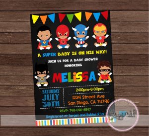 Best 2018 Create Free Superhero Ba Shower Invitation Templates pertaining to size 1270 X 1160