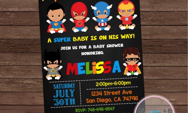 Best 2018 Create Free Superhero Ba Shower Invitation Templates pertaining to size 1270 X 1160