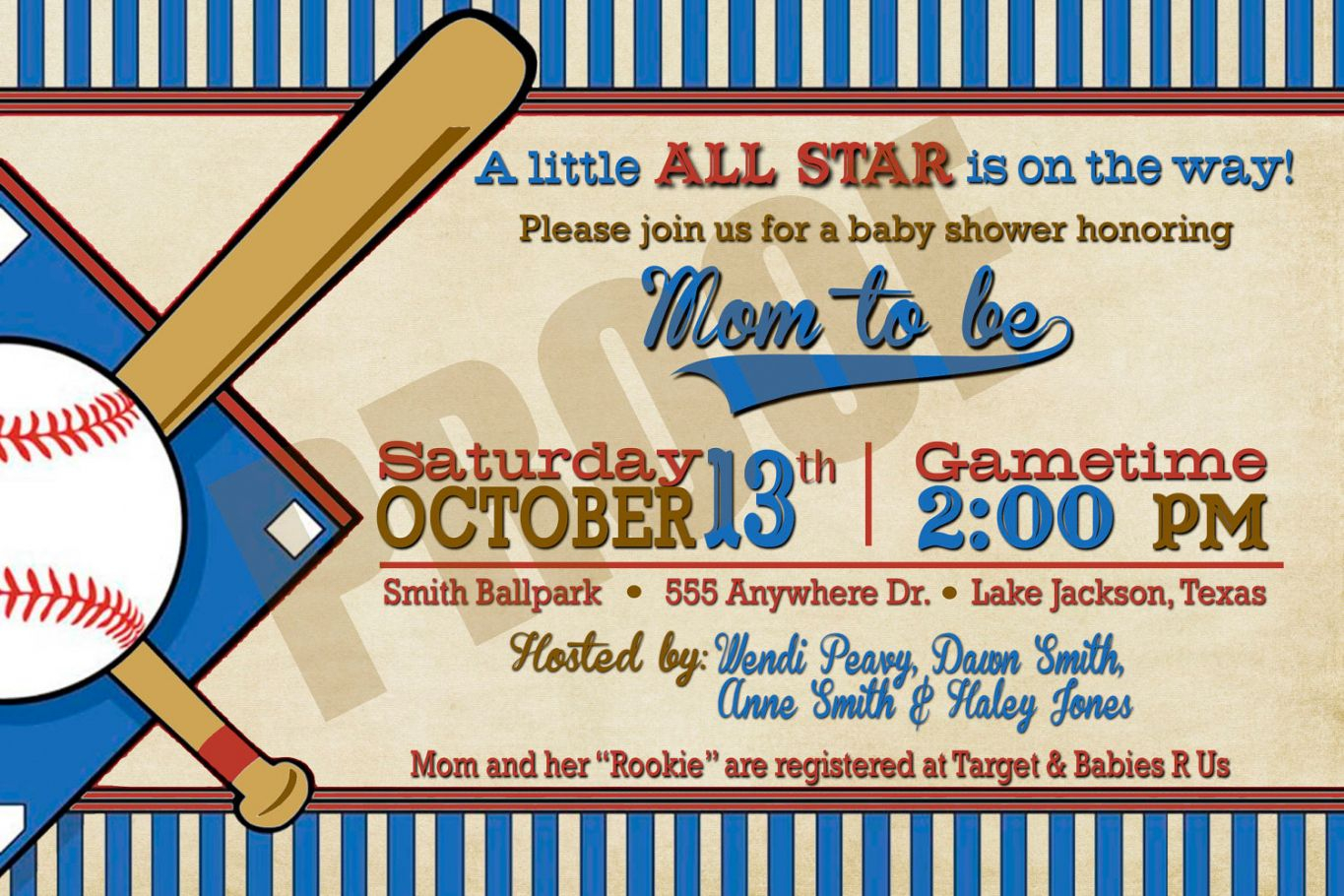 Best 2018 New Of Free Printable Baseball Ba Shower Invitations in size 1365 X 910