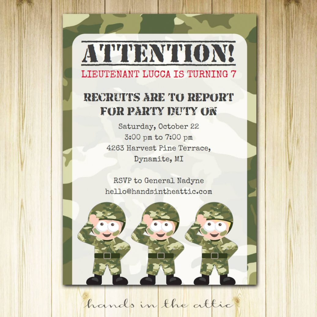 Best 2018 New Tips Of Camouflage Invitations Template Free New Hd in size 1037 X 1037