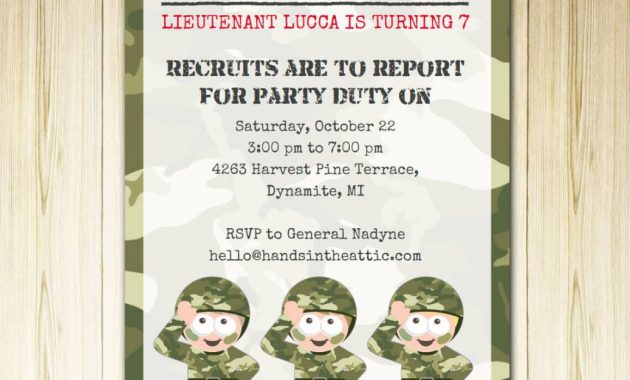 Best 2018 New Tips Of Camouflage Invitations Template Free New Hd pertaining to sizing 1037 X 1037