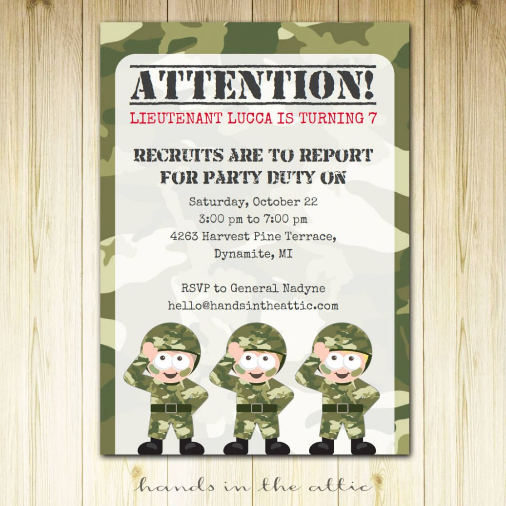 Best 2018 New Tips Of Camouflage Invitations Template Free New Hd pertaining to sizing 1037 X 1037